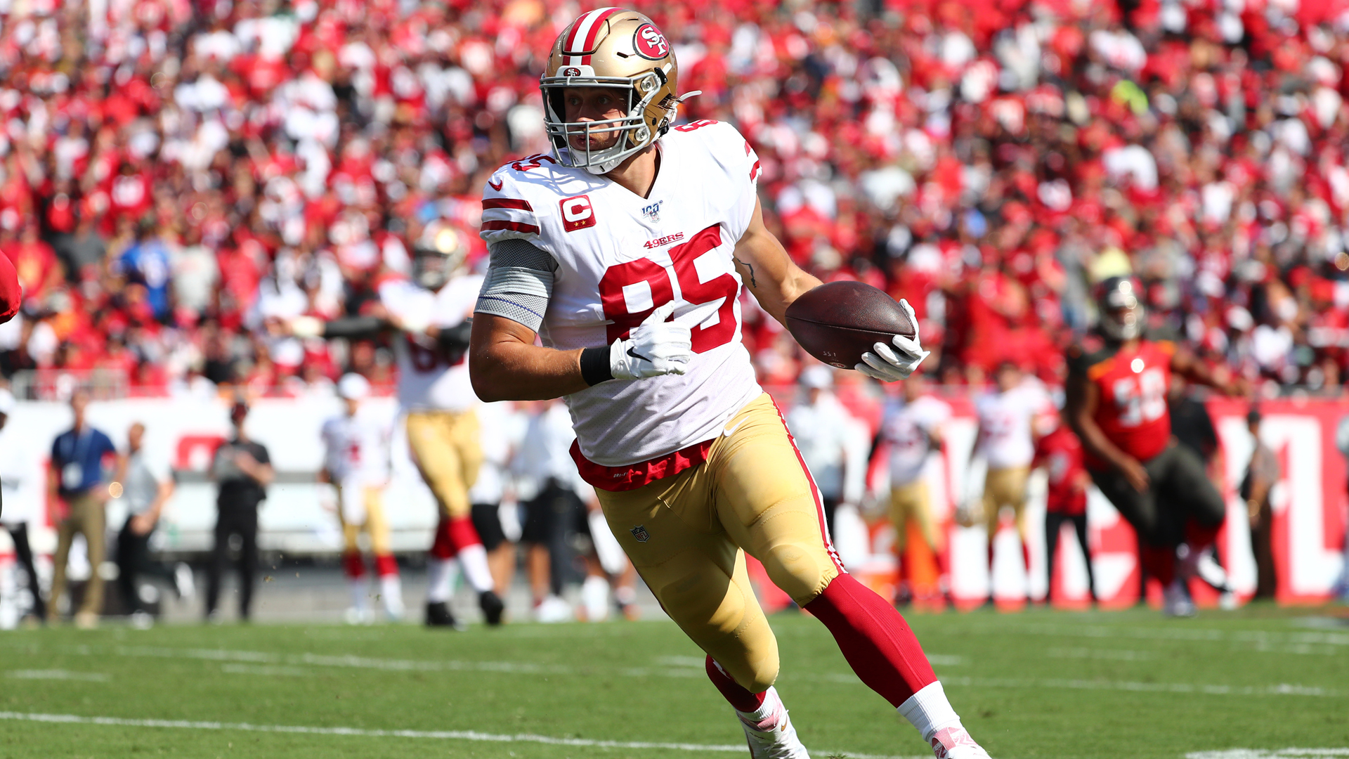 Why 49ers' George Kittle was thankful for defense after win vs. Bucs