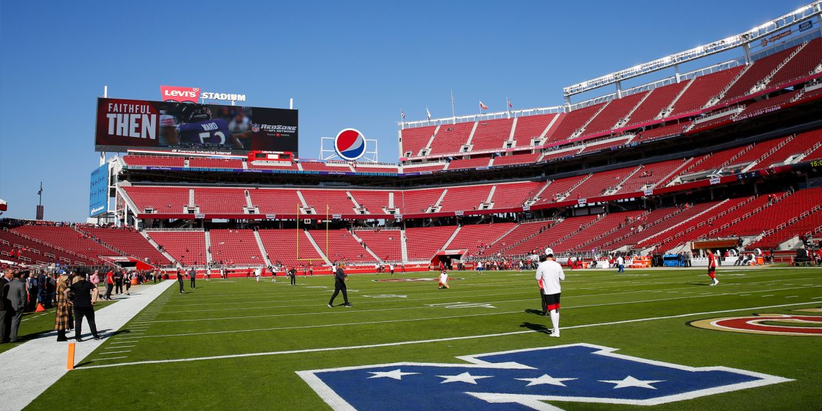 49ers paint end zones red at Levi's Stadium before hosting playoffs
