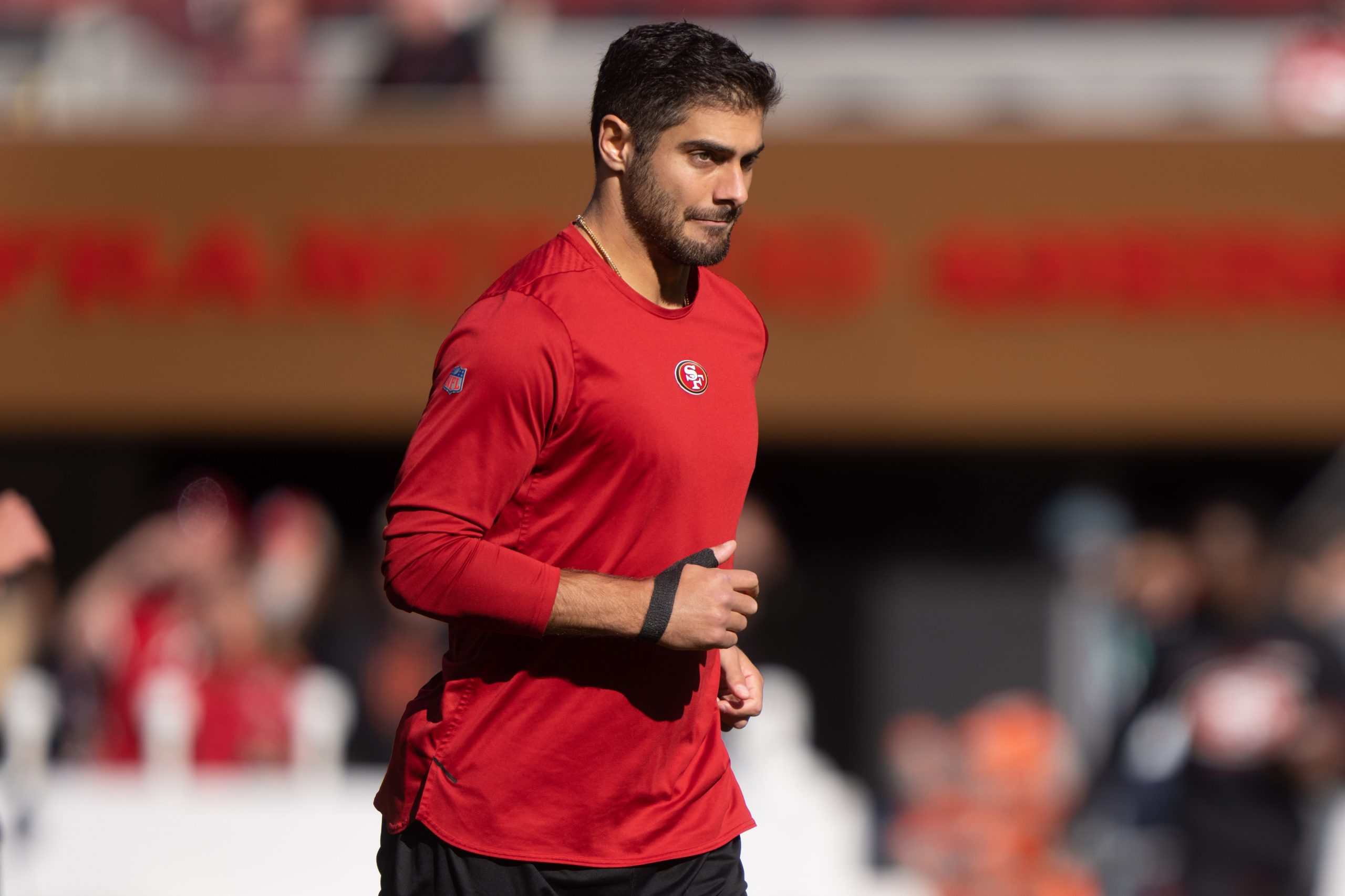 Why is QB Jimmy Garoppolo on 49ers depth chart?