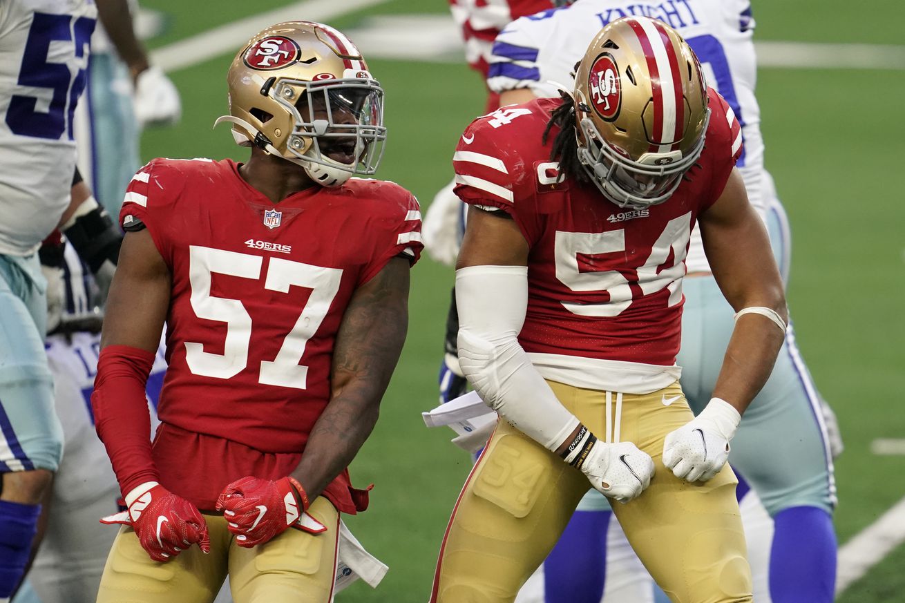 Fred Warner and Dre Greenlaw both crack the top ten on PFF’s list of the top 32 linebackers