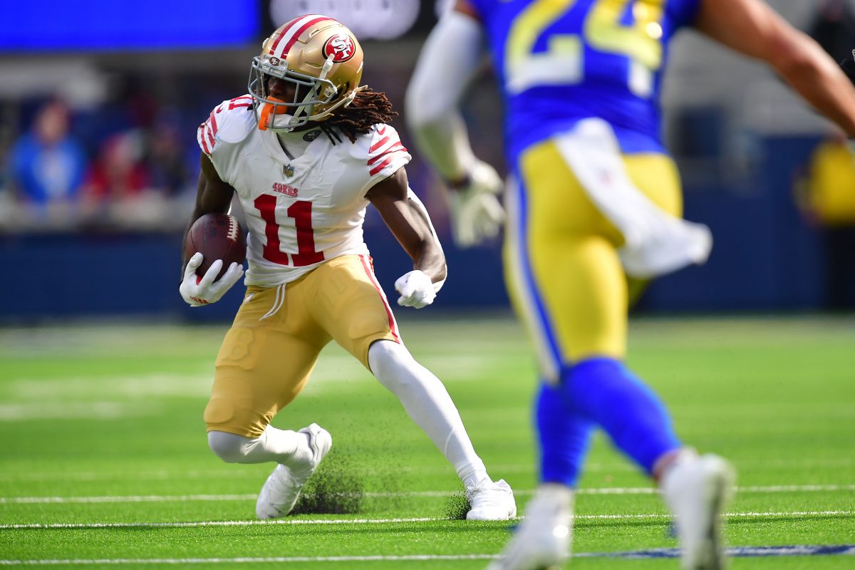 49ers' Brandon Aiyuk suffers injury on first drive vs. Rams in Week 2 ...