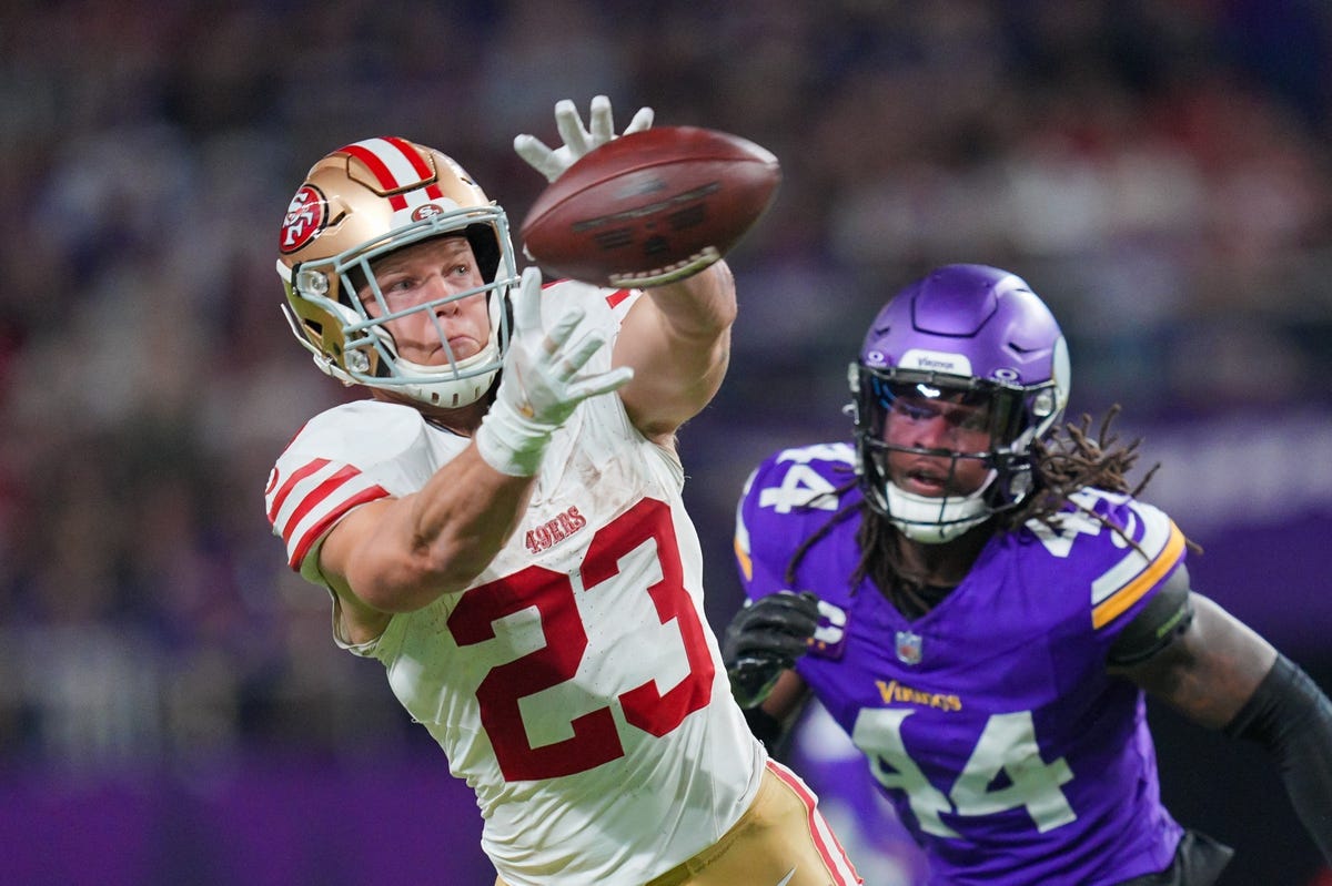 Christian Mccaffrey Player Props Odds Tips And Betting Trends For Week 8 49ers Vs Bengals 