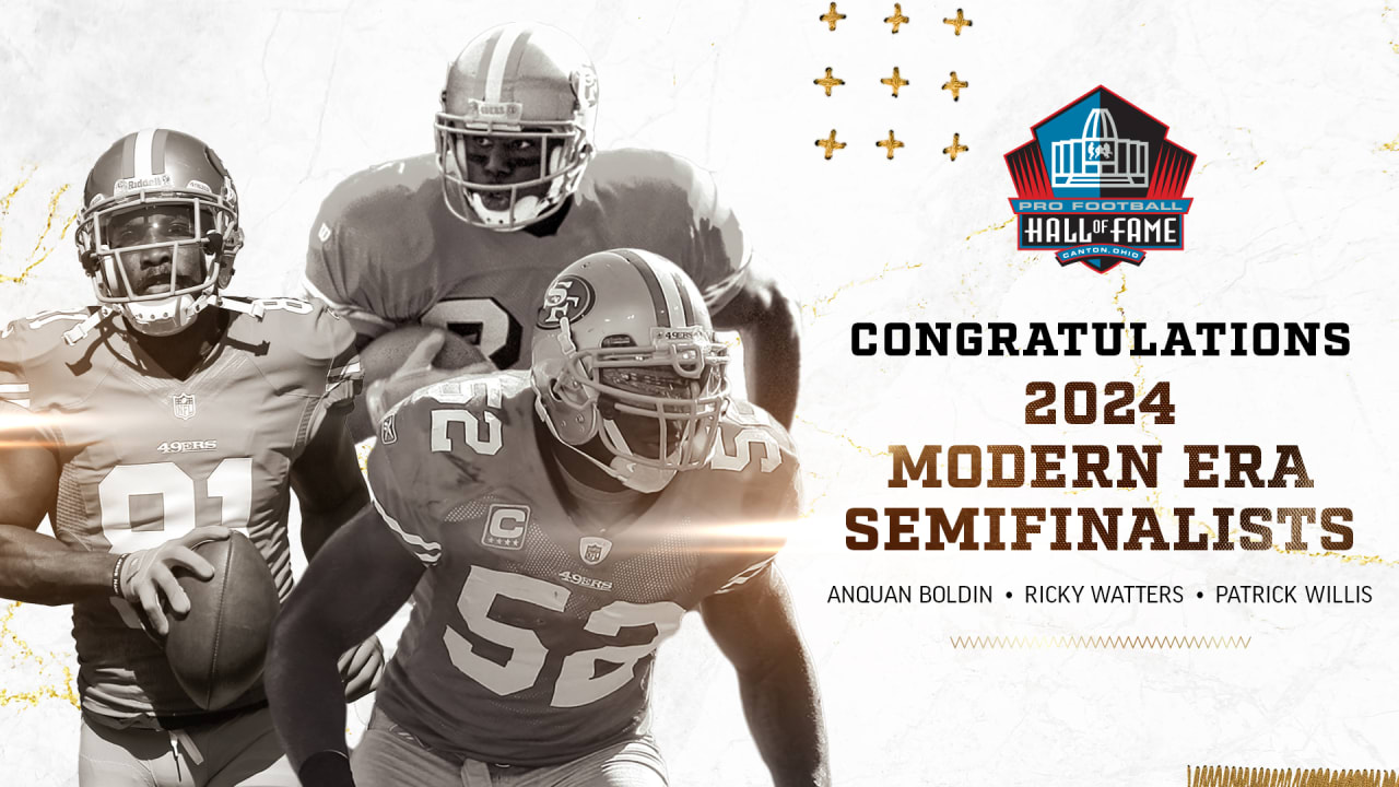 Three Former ModernEra 49ers Named Semifinalists for Pro Football Hall