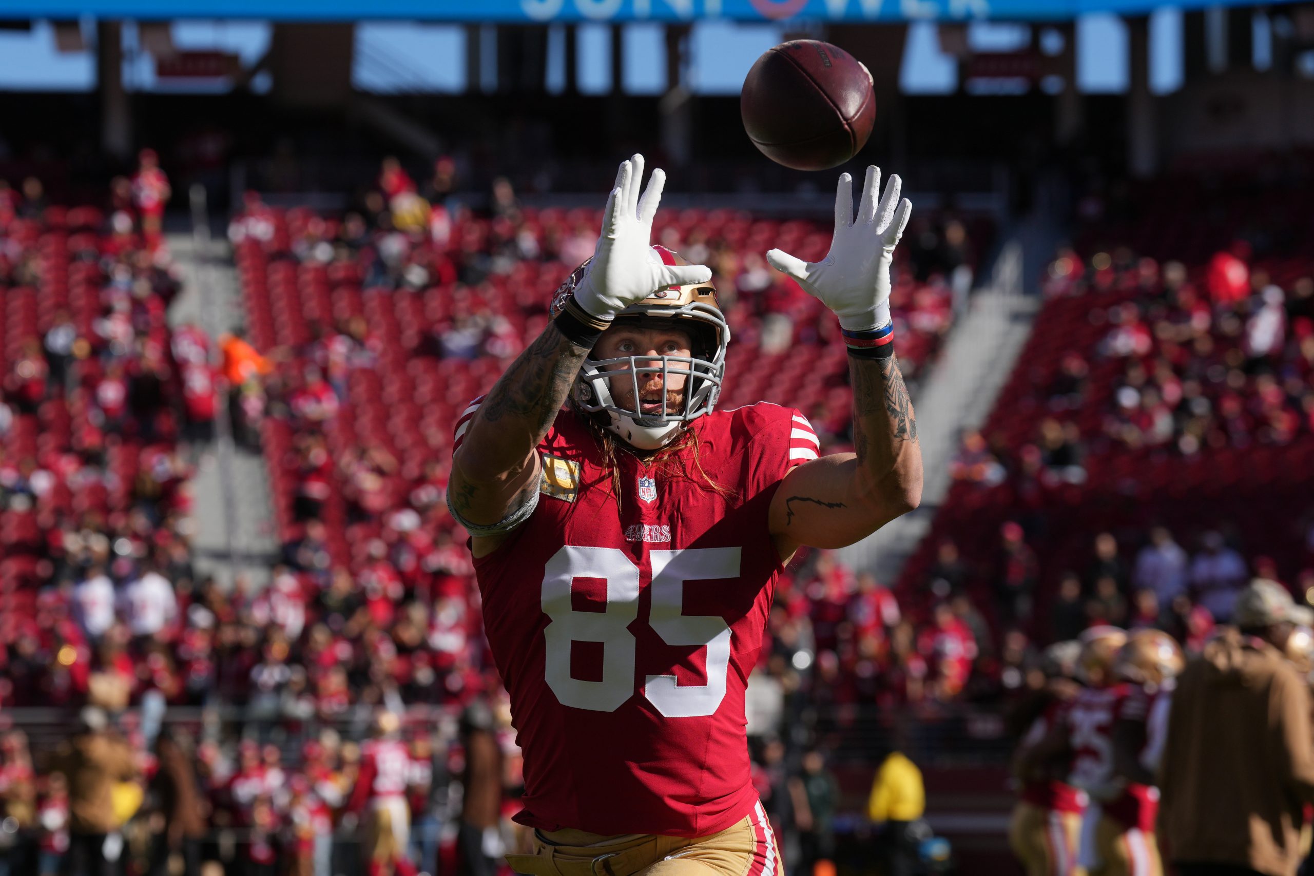 Watch: Brock Purdy finds George Kittle for third touchdown pass vs