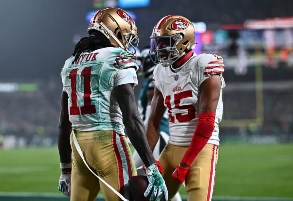 Hard hats and pancakes: How 49ers’ receivers became such vicious blockers