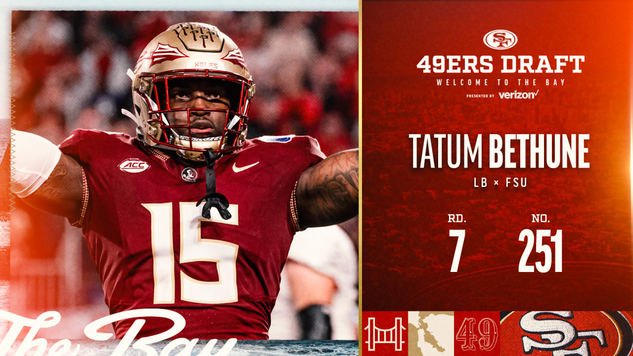 49ers Select LB Tatum Bethune with the No