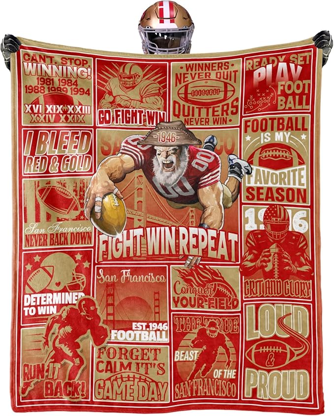 San Francisco 49ers throw blanket